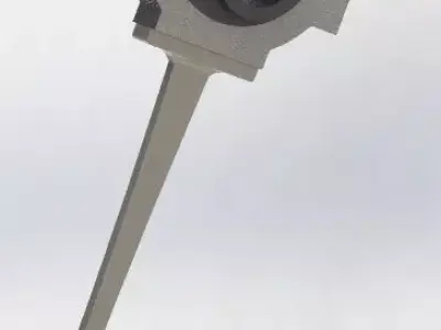 Eccentric metal tool with hole in middle Free 3D model