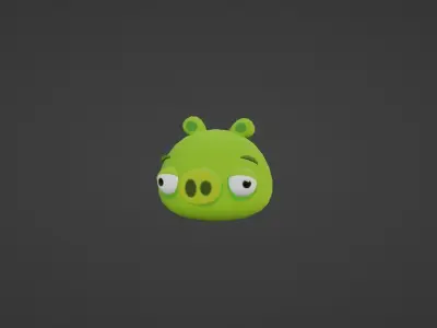 Angry Birds Minion Pig in 3D Low-poly 3D model