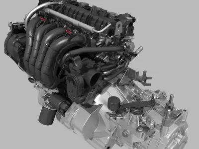 Engine with Transmission 3D model