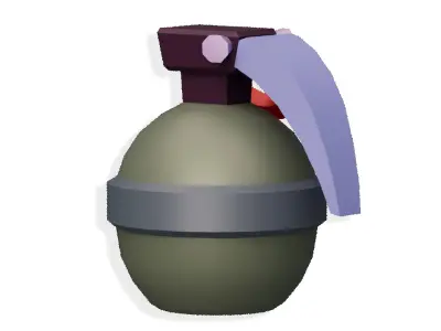 Hypercasual Weapon Props Pack Low-poly 3D model