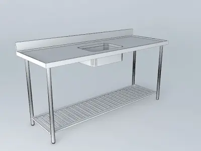 Kit212 Bancada Inox Cuba V2 por Alex Marques Free 3D model