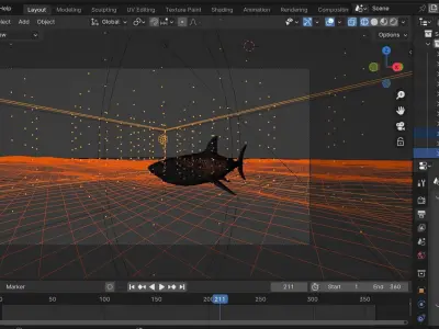 Caustic Shader for Blender Low-poly 3D model