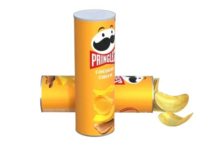 pringles cheddar cheese Low-poly 3D model