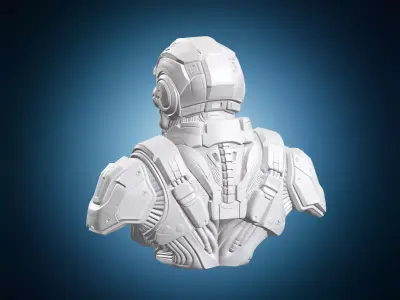 Cyborg Bust Design 3D print model