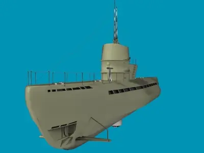 U Boat submarine Free 3D model