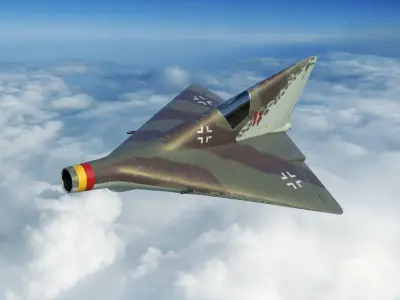 Lippisch P 13 Nazi coal plane 3D model