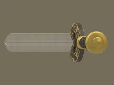 Kings sword Herugrim Low-poly 3D model