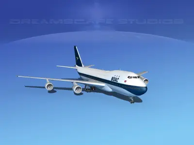 Boeing 747-100 Jumbo Jet BOAC 3D model