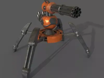 Robo Gun  Low-poly 3D model