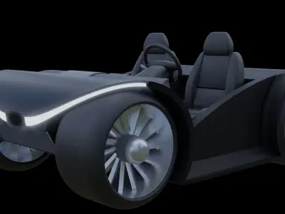 MOUNTAIN CAR Free low-poly 3D model