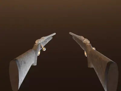 Hawkeye Hunting Rifle Low-poly 3D model