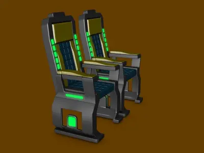 Aircraft seats 3D model