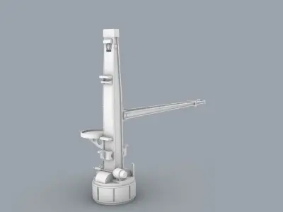 Ship Deck Crane Low-poly 3D model