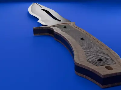 Sharpe and nice knife  Low-poly 3D model