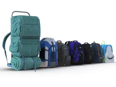 Backpacks 3D Models Collection 3 3D model