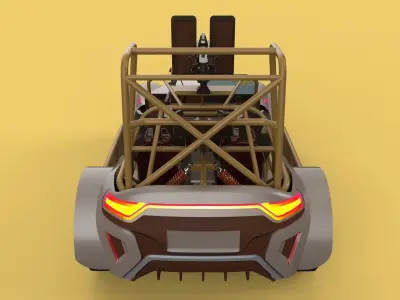 DESERT PATROL VEHICLE MILITARY DPV DUNE BUGGY 3D model