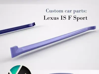 Lexus IS F sport car parts 3D model