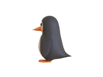 Cartoon Penguin v004 Low-poly 3D model