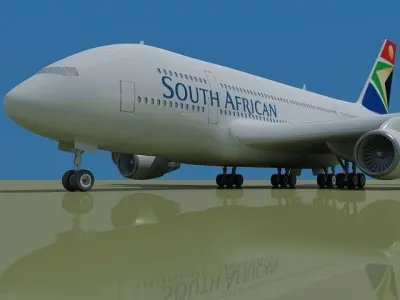 South African Boeing 747 3D model