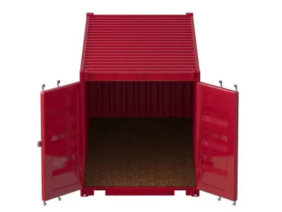 20 ft Container Red 3D model