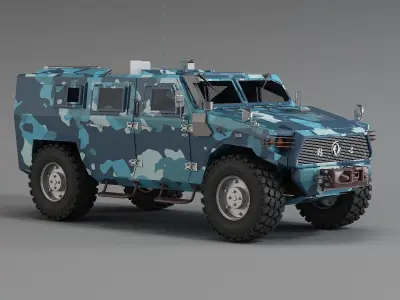 Military vehicles dongfneg CSK-182 Mengshi three generation 3D model