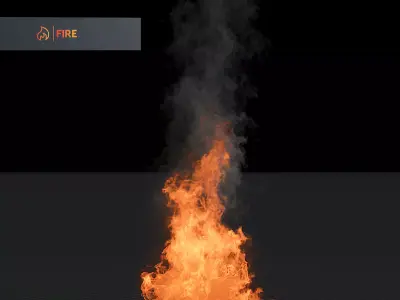 High Resolution 3D Fireplace Animation 3D model