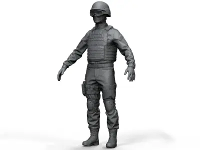 Special Forces Soldier Set1 - High Poly 3D model