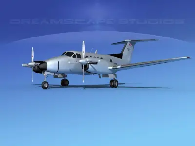 Beechcraft UC-12Q Huron V10 US Army 3D model