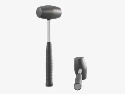 Industrial Hammer Low-poly 3D model