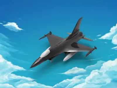General Dynamics F-16 Fighting Falcon 3D print model