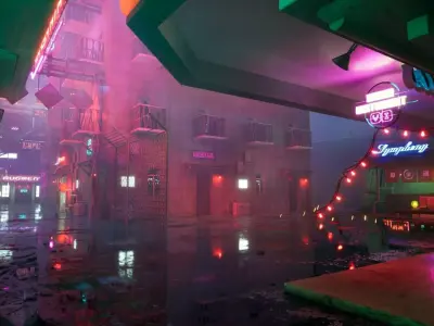 Cyberpunk Neon Signs Vol2 - Back Alley Pack 3D model