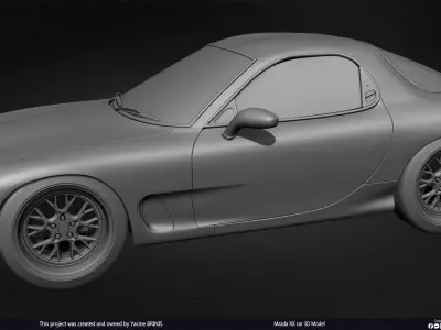 Mazda 3D Model Car Low-poly 3D model