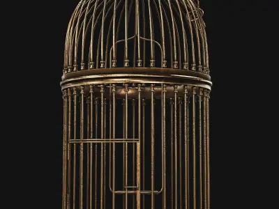 Bird Cage Low-poly 3D model