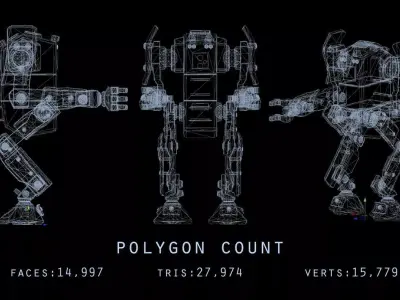 Peacekeeper Robot Low-poly 3D model