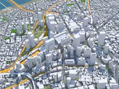 Osaka City Japan 3D model purchase