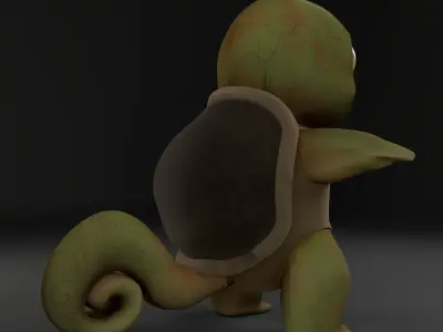 Pokemon character Squirtle Low-poly 3D model