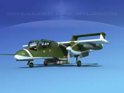 Rockwell OV-10 Bronco USMC 1 3D model