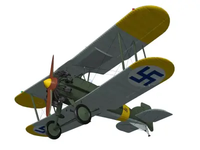 Gloster Gamecock 3D model