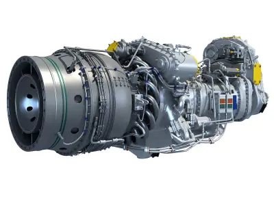 Turboprop Engine Pratt and Whitney Canada PW100 3D model