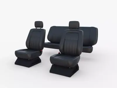 Generic Car Seats Black 3D model