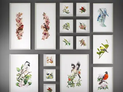 Picture Frames - Birds 3D model