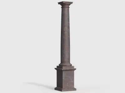 Pedestal Stone Tuscan Column 3D model