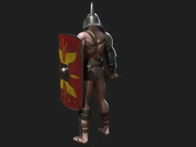 Gladiator Murmillo Low-poly 3D model