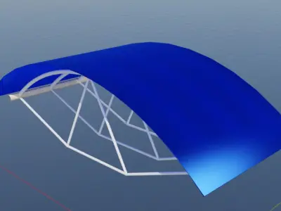 Glazed entrance Canopy 3D model