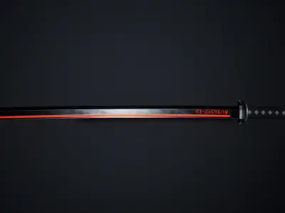 Katana Low-poly 3D model