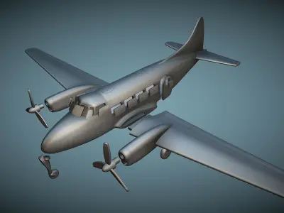 de Havilland DH-104 Dove - 3D Printable Model 3D print model