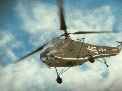 Sikorsky R4 helicopter 3D model