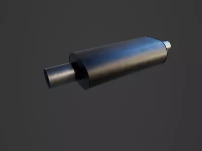 Car Sport Exhaust 4 Low-poly 3D model