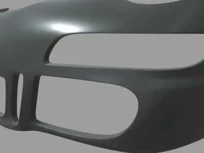 Front Bumper Porsche Custom Low-poly 3D model