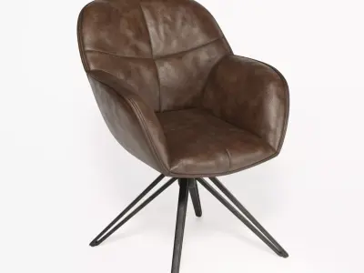 Swivel Design Leather Chair Irene Free low-poly 3D model